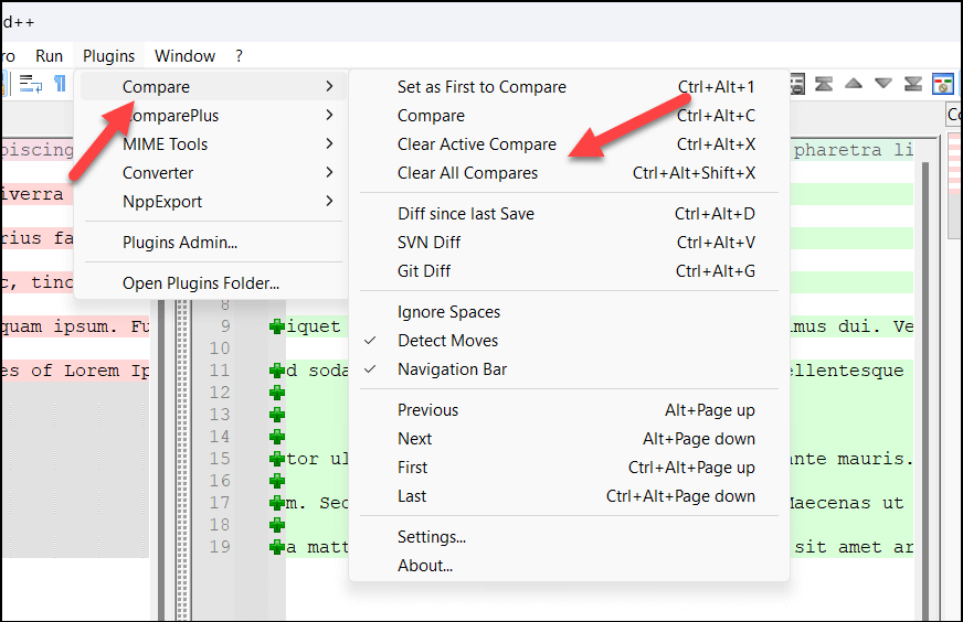 How to Compare Two Files in Notepad++ image 11