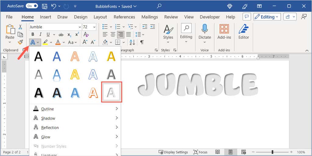 How to Make Bubble Letters in Microsoft Word image 18