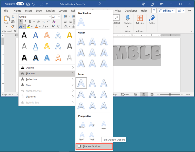 how-to-make-bubble-letters-in-microsoft-word