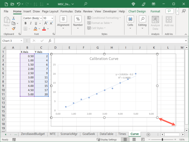 How to Create a Calibration Graph/Curve in Microsoft Excel