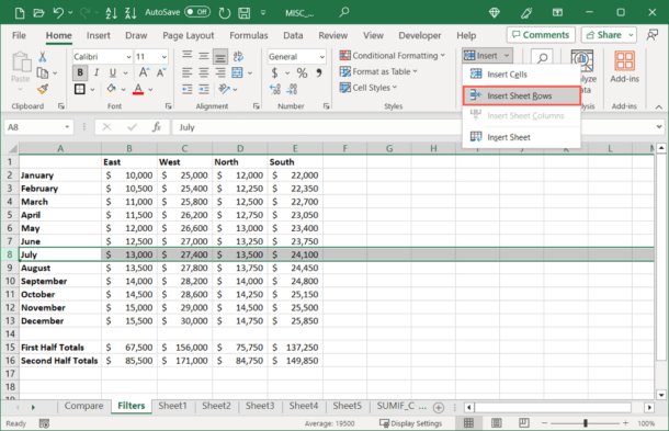 How to Move Rows in Microsoft Excel