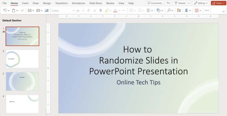 random slide presentation powerpoint