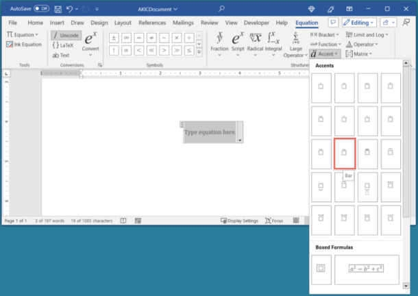 How to Type the X-Bar Symbol in Microsoft Word