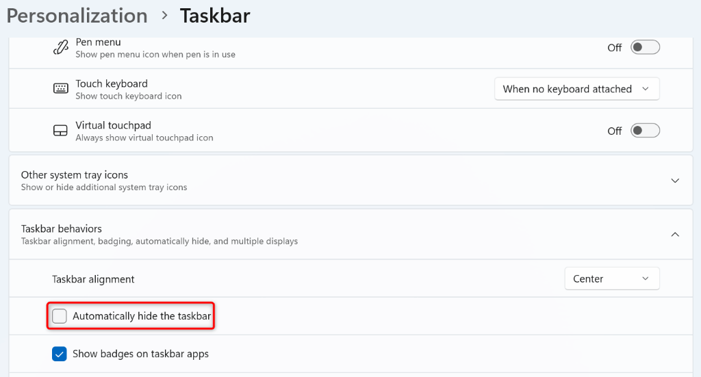 How to Hide the Taskbar on Windows 11 image 3