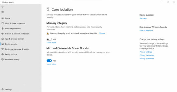 What Is “Kernel Mode Hardware Enforced Stack Protection” in Windows 11?
