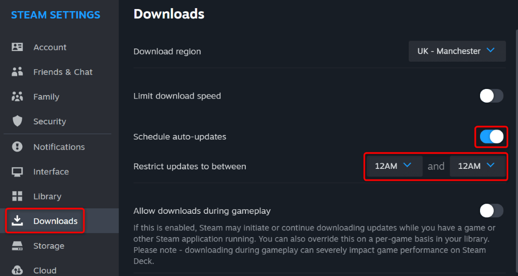 changing when steam updates