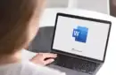 ms word on a laptop