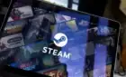 steam logo on laptop screen
