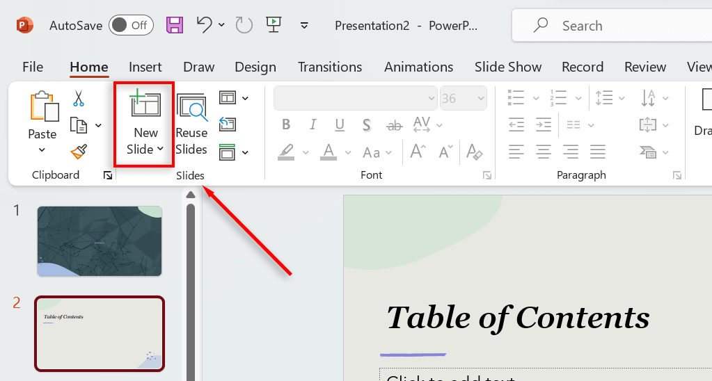 How to Create a Table of Contents in PowerPoint image 2