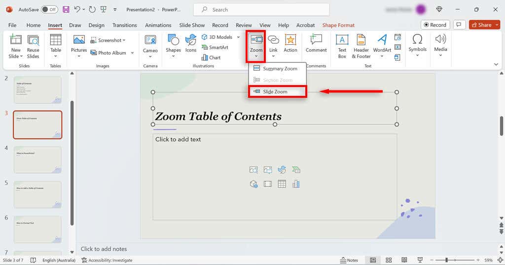 How to Create a Table of Contents in PowerPoint image 7
