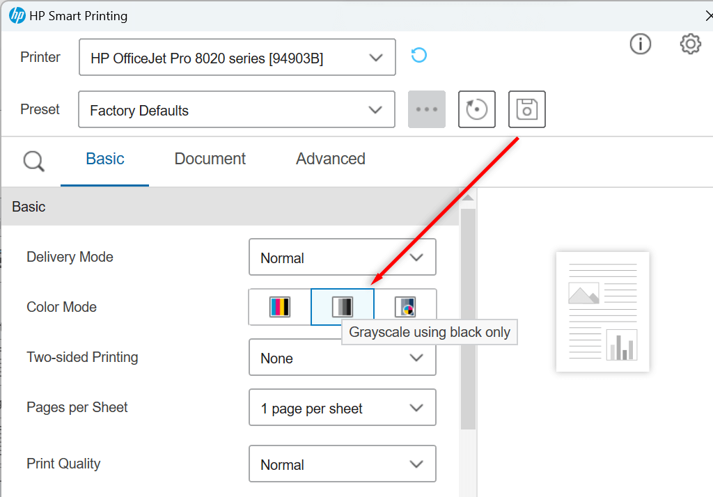 How to Print Microsoft Word Documents in Black and White