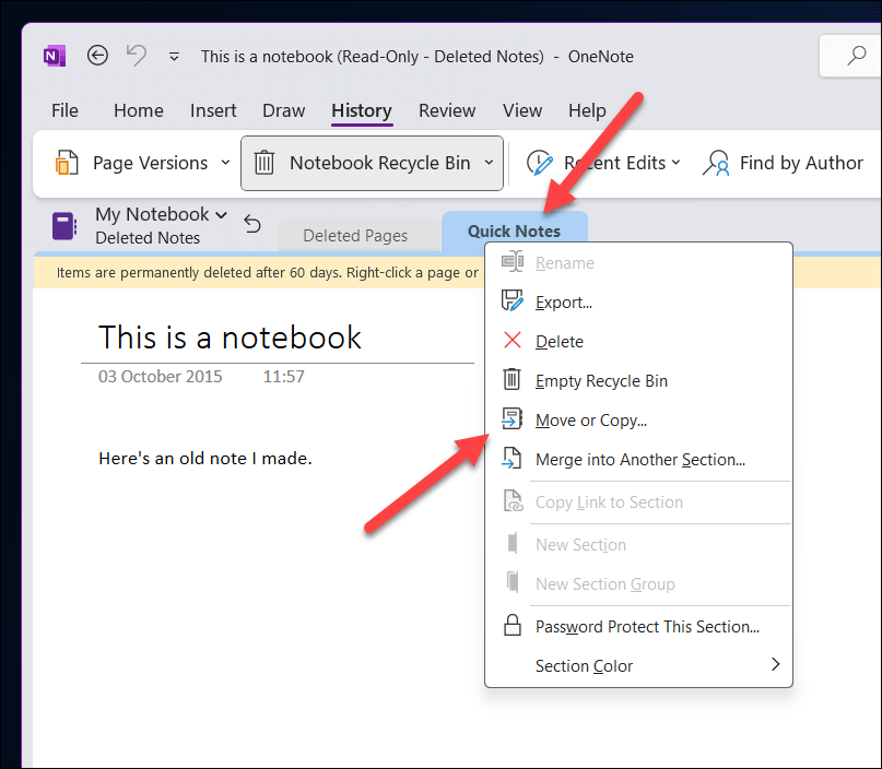 How to Recover Deleted Notebooks in OneNote image 3