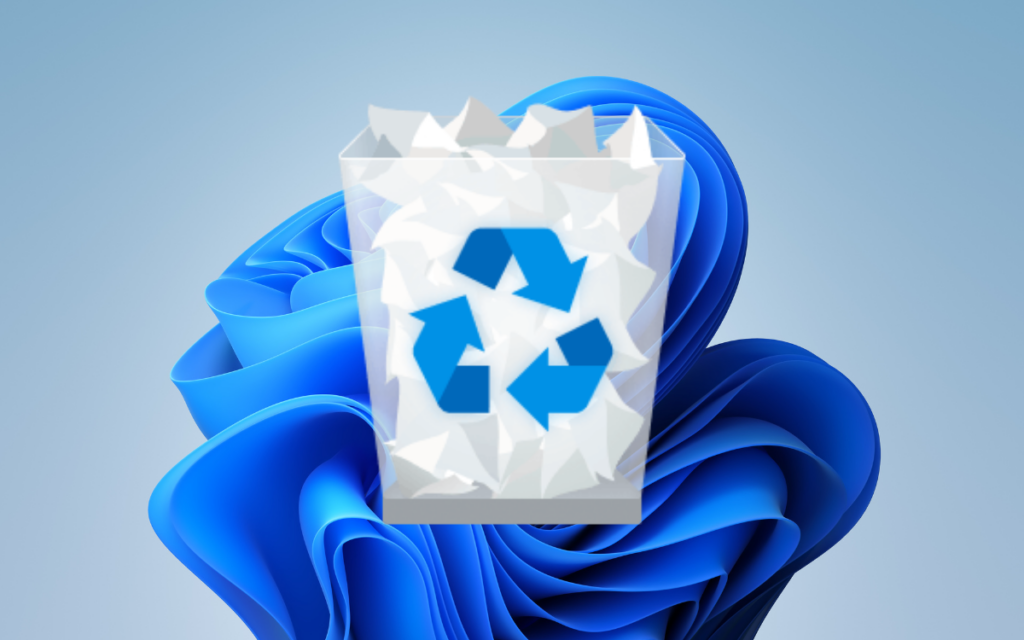 The Recycle Bin icon on the Windows 11 desktop.