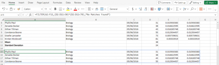 How to Use the FILTER Function in Microsoft Excel