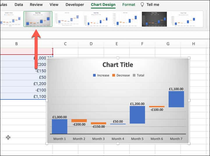 How to Create a Waterfall Chart in Microsoft Excel image 2