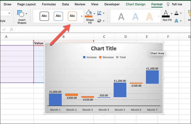 How to Create a Waterfall Chart in Microsoft Excel image 3
