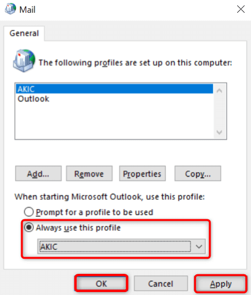 Top 6 Ways to Fix Outlook Error (0x8004010f) image 6