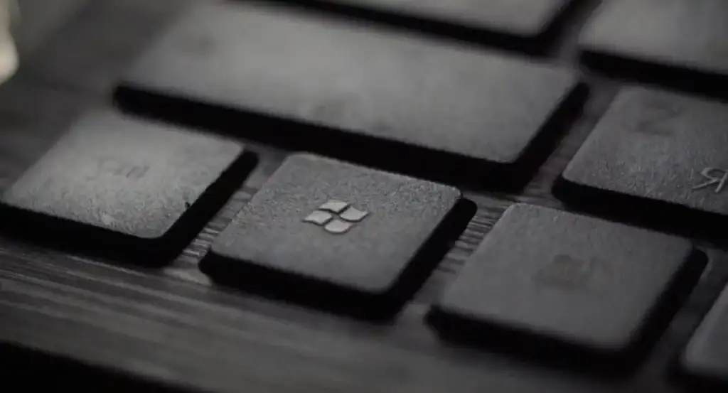 The Windows key on a keyboard.