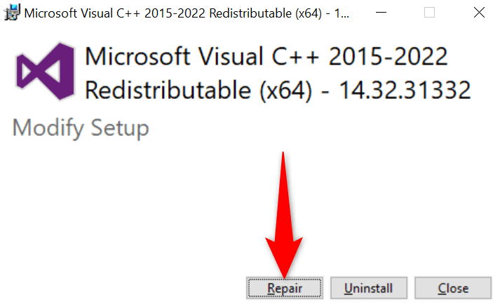 8 Ways to Fix a Microsoft Visual C++ Runtime Error on Windows image 10