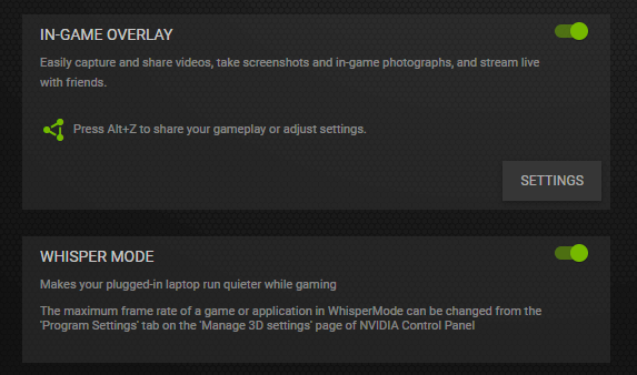 Nvidia Whisper Mode option