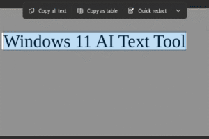 windows 11's ai text tool