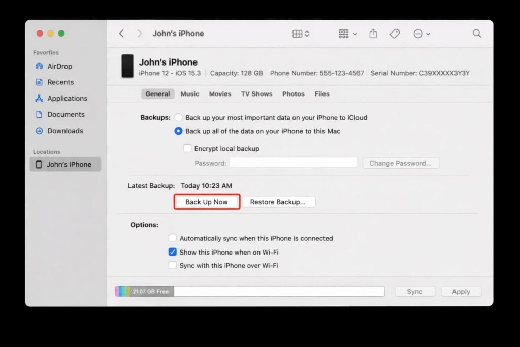How to Backup an iPhone Using a Computer