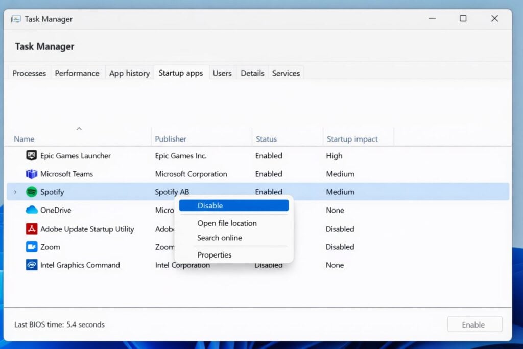 How to Turn Off Startup Applications on Windows11