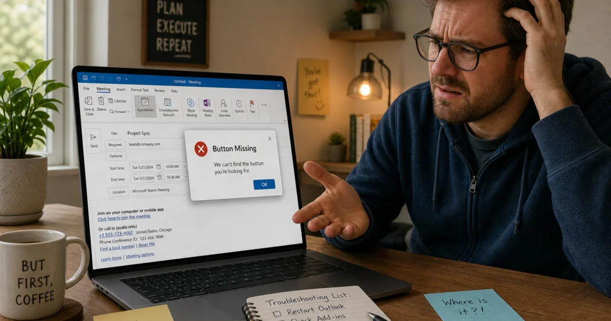 How to Fix the Microsoft Teams Meeting Button Missing in Outlook