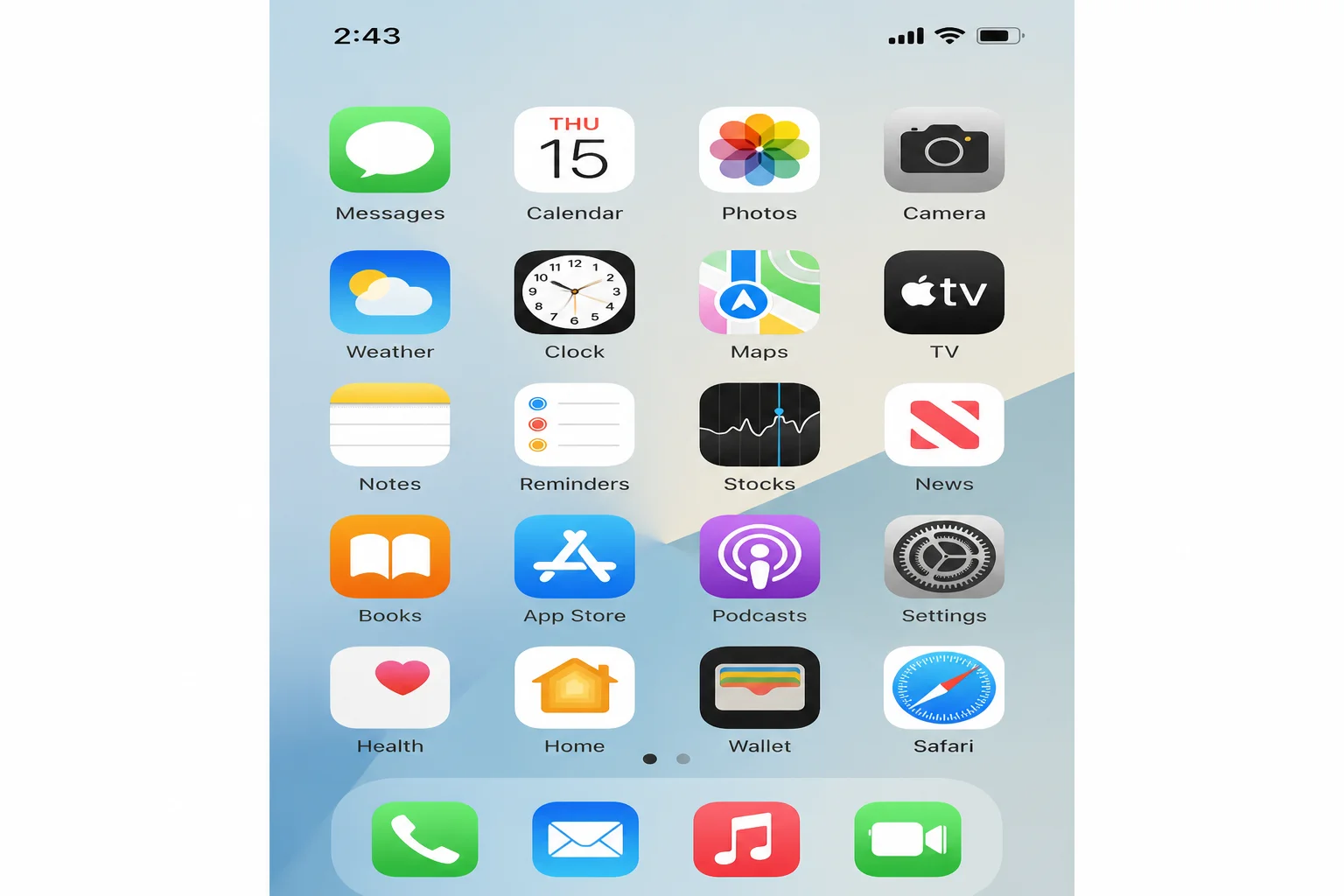 iPhone or iPad home screen with a browser available for opening the Microsoft account recovery-key page