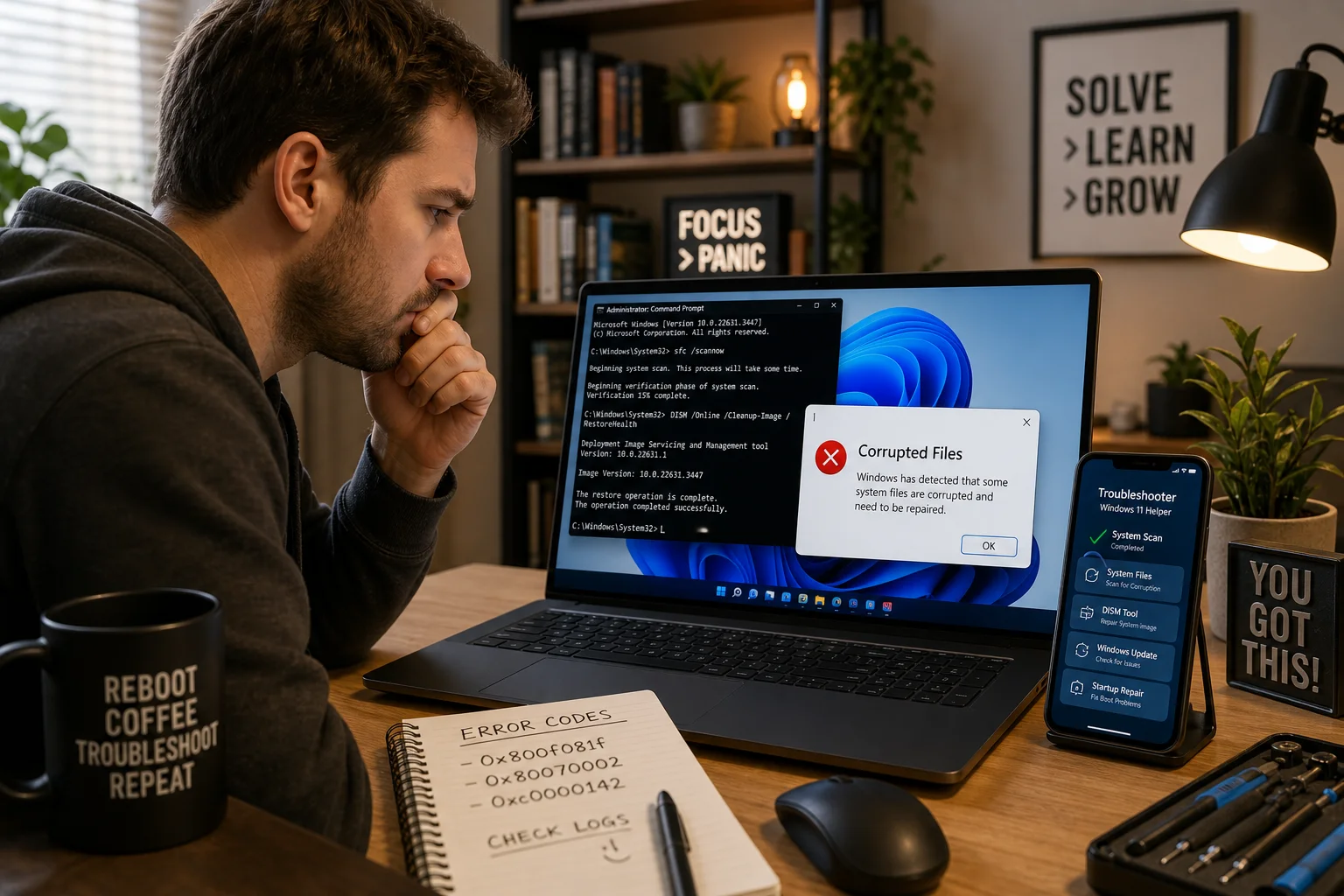How to Fix Corrupted Files in Windows 11 With SFC and DISM