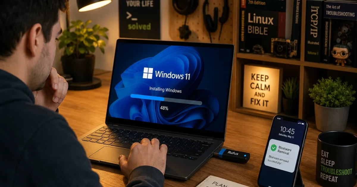 How to Install Windows 11 Without Bloatware Using Rufus