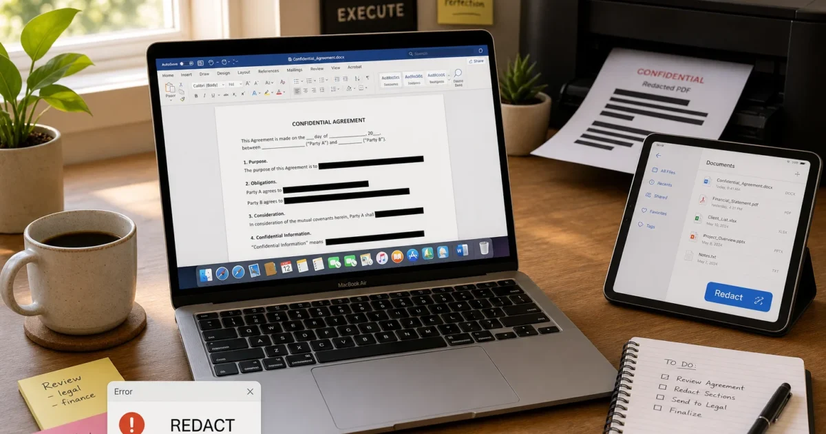 How to Redact Sensitive Information in Word and PDF Documents on Mac