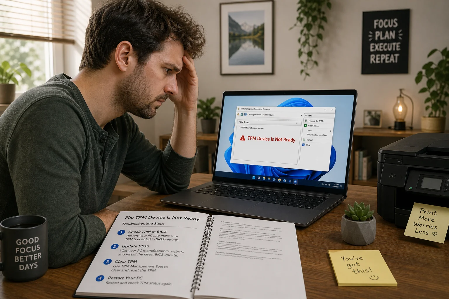 Διόρθωση σφάλματος “TPM device is not ready” στα Windows 11
